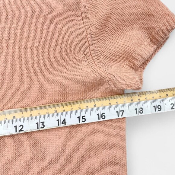 525 Women's X-Small Pink Cashmere Sweater Short Sleeve Crew Neck Size XS - Picture 4 of 7